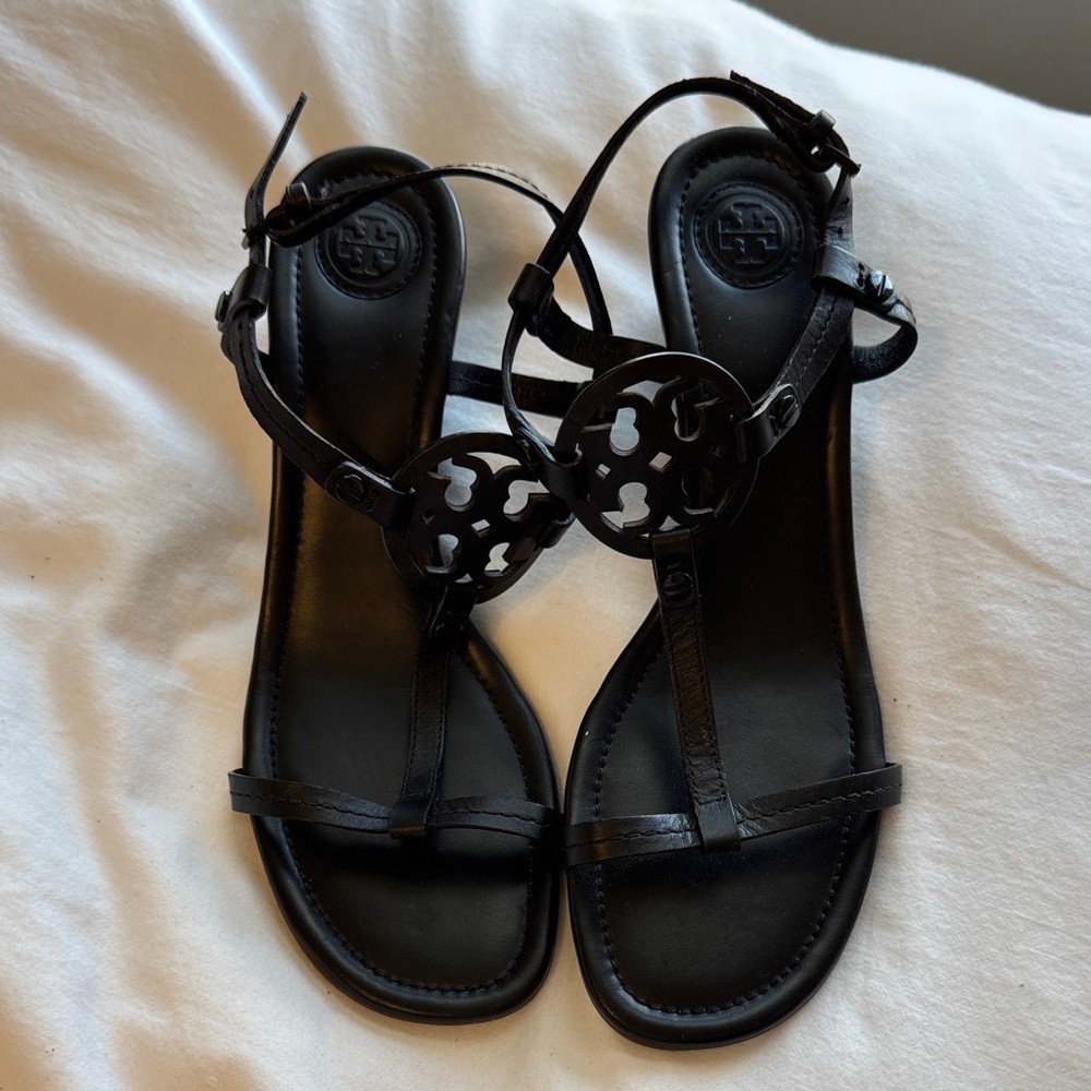 Tory Burch Black Leather Sandals
